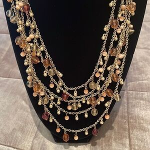 5 Layer Beaded Necklace Boho Style 14-20”